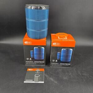 GSI Outdoors Personal JavaPress 20oz Portable French Press Coffee Maker Mug Blue